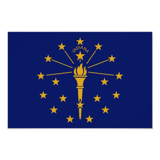 Indiana State Flag Photo Print (Front)
