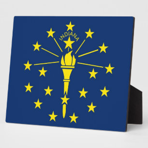 Indiana State Flag Plaque