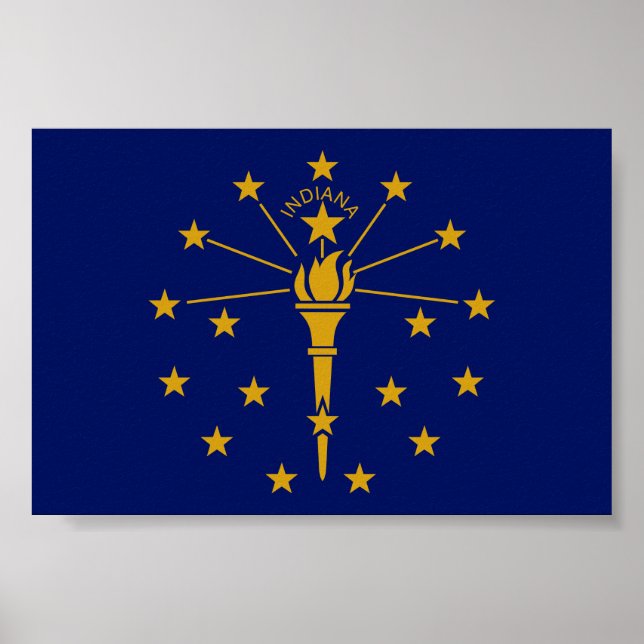 Indiana State Flag Poster (Front)