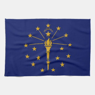 Indiana State Flag Tea Towel