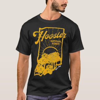 Indiana State Hoosier National Forest Retro Vintag T-Shirt