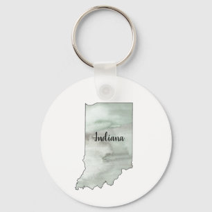 Indiana State Illustration Key Ring