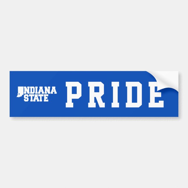 Indiana State Logo Bumper Sticker (Front)