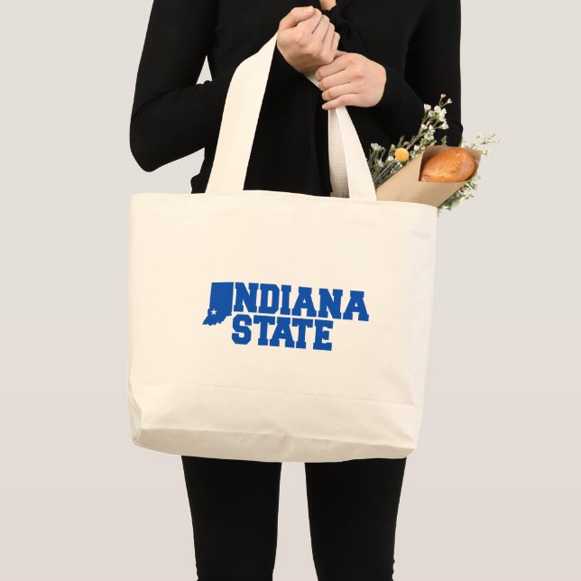 Indiana State Logo Large Tote Bag (Front (Product))