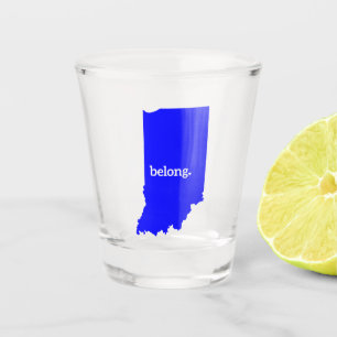 Indiana State Map Belong Shot Glass