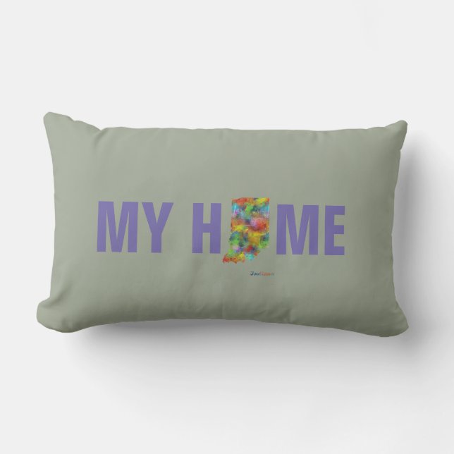 INDIANA STATE MAP - LUMBAR CUSHION (Front)