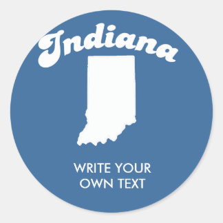 INDIANA STATE MOTTO T-SHIRT T-shirt Classic Round Sticker
