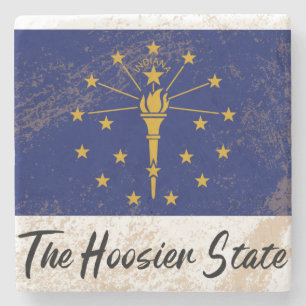 Indiana State Nickname - Stone Coaster