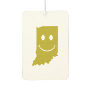 Indiana State Shape Face Car Air Freshener