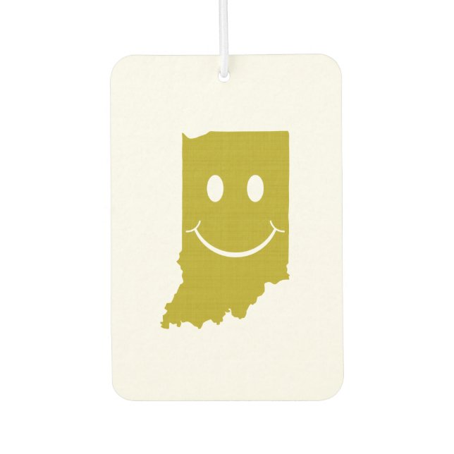 Indiana State Shape Face Car Air Freshener (Front)