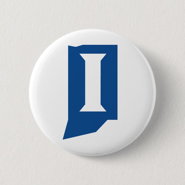 Indiana State University 6 Cm Round Badge (Front)