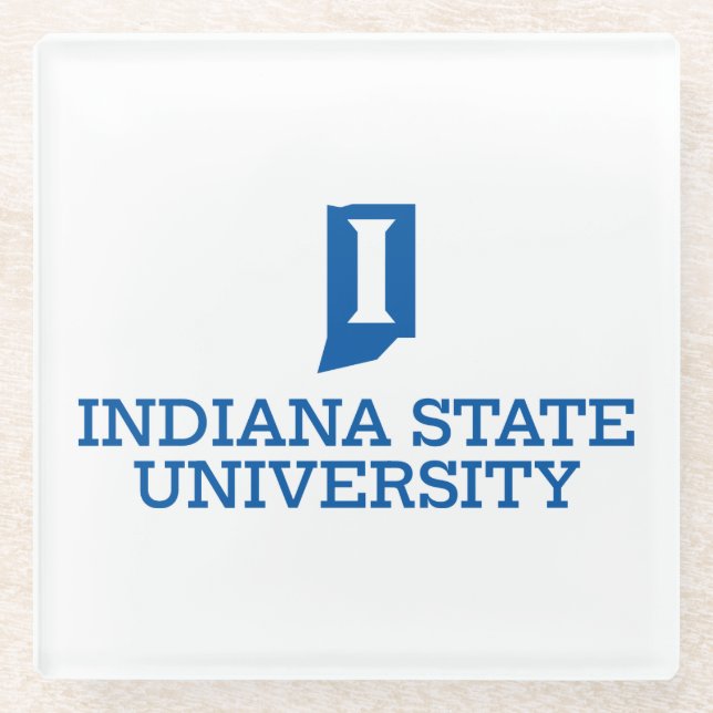 Indiana State University Glass Coaster (Front)