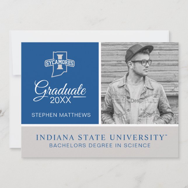 Indiana State University Graduation Invitation (Front)
