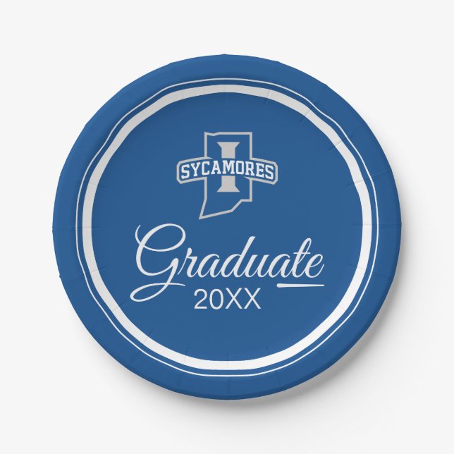 Indiana State University Graduation Paper Plate (Front)