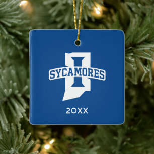 Indiana State University Holiday Ceramic Ornament