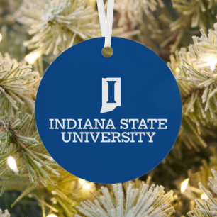 Indiana State University Holiday Metal Tree Decoration