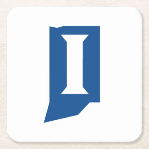 Indiana State University Square Paper Coaster