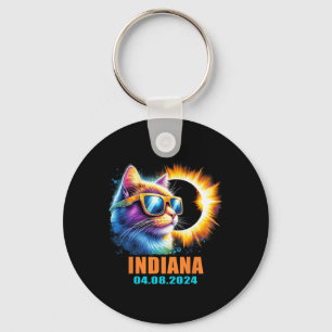 Indiana Total Solar Eclipse 2024 Cat Solar Eclipse Key Ring