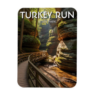 Indiana Turkey Run State Park Travel Magnet