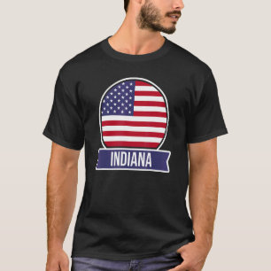 Indiana USA American place name US flag design T-Shirt