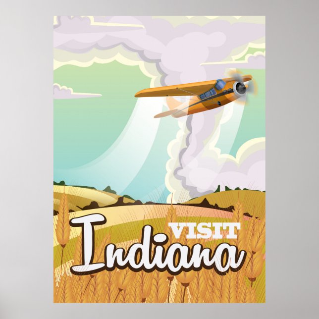 Indiana vintage travel poster (Front)