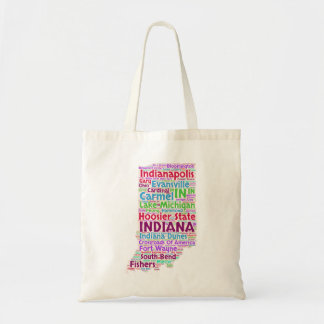 Indiana Word Cloud Tote Bag