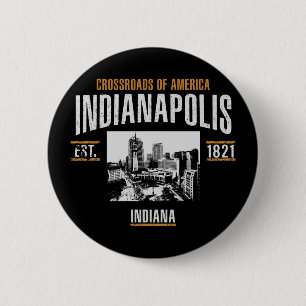 Indianapolis 6 Cm Round Badge