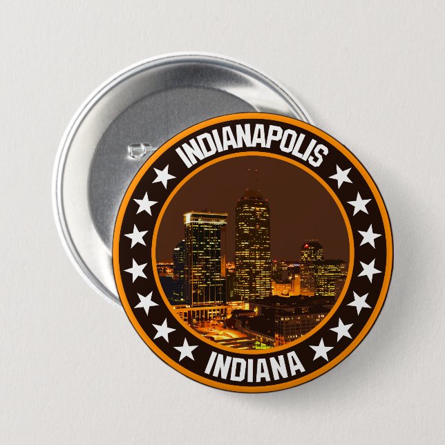 Indianapolis                                       7.5 cm round badge (Front & Back)