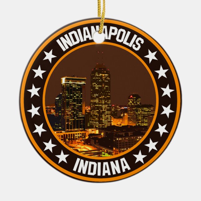 Indianapolis                                       ceramic tree decoration (Front)