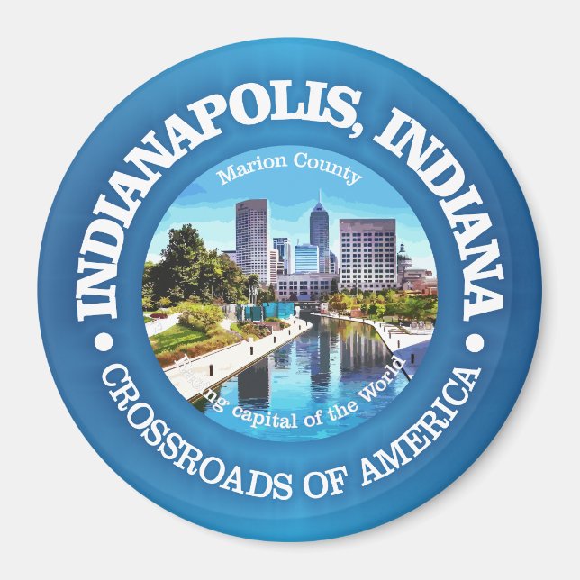 Indianapolis (cities) magnet (Front)