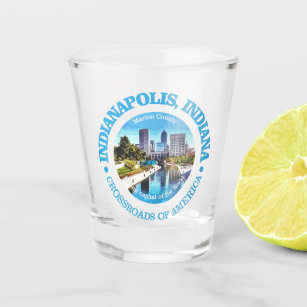 Indianapolis (cities) shot glass