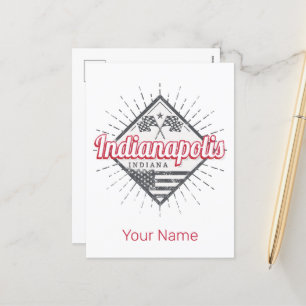 Indianapolis City Indiana United States USA Holiday Postcard