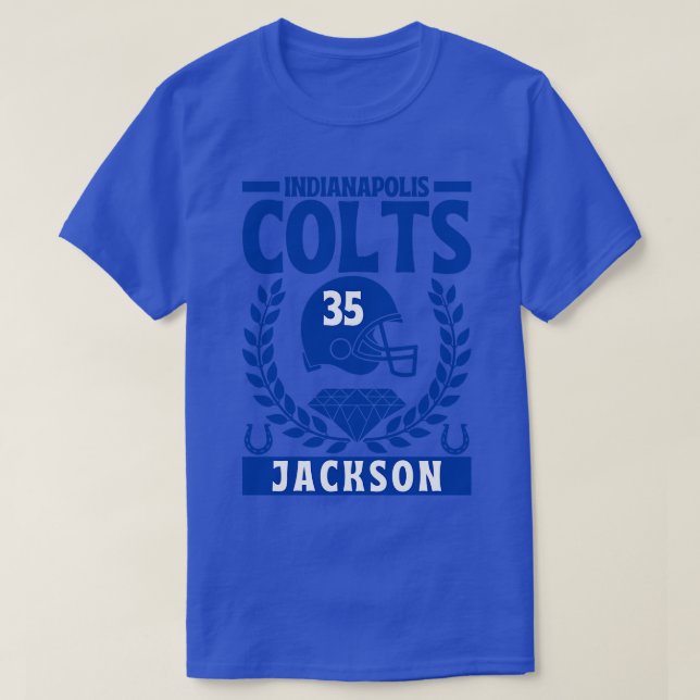 Indianapolis Colts Jackson 35 American T-Shirt (Design Front)