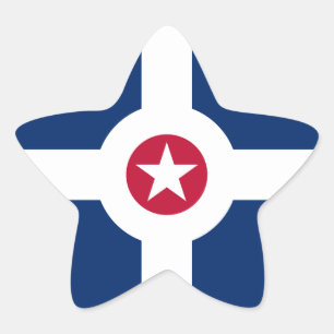 Indianapolis Flag Star Sticker