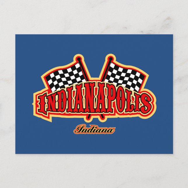 Indianapolis Flagged Postcard (Front)