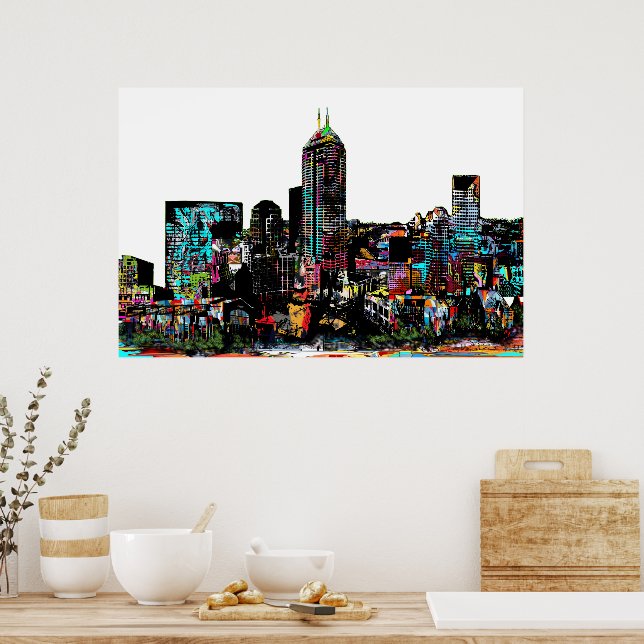Indianapolis in graffiti poster (Kitchen)