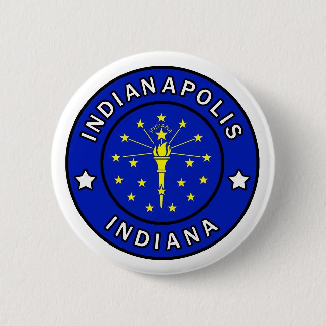 Indianapolis Indiana 6 Cm Round Badge (Front)