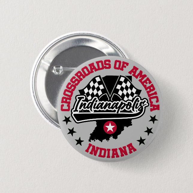 Indianapolis,Indiana 6 Cm Round Badge (Front & Back)