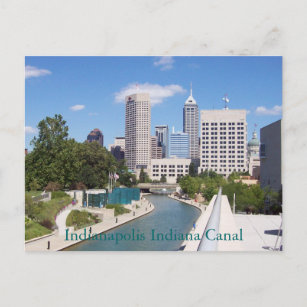 Indianapolis Indiana Canal Postcard