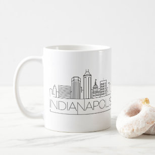 Indianapolis, Indiana   City Stylized Skyline Coffee Mug