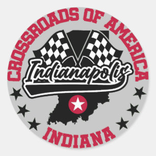 Indianapolis,Indiana Classic Round Sticker