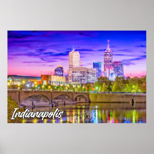 Indianapolis, Indiana, In The Early Evening Poster