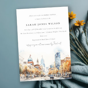 Indianapolis Indiana Landscape Bridal Shower Invitation