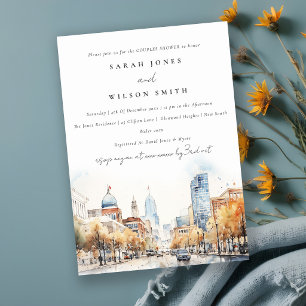 Indianapolis Indiana Landscape Couples Shower Invitation