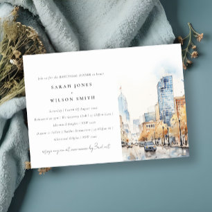 Indianapolis, Indiana Landscape Rehearsal Dinner Invitation