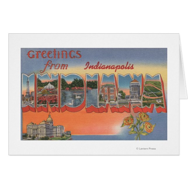 Indianapolis, Indiana - Large Letter Scenes 4 (Front Horizontal)