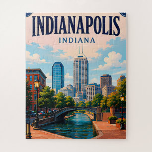 🏁 Indianapolis Indiana Memory From Downtown 🏁 Jigsaw Puzzle