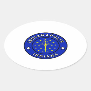 Indianapolis Indiana Oval Sticker