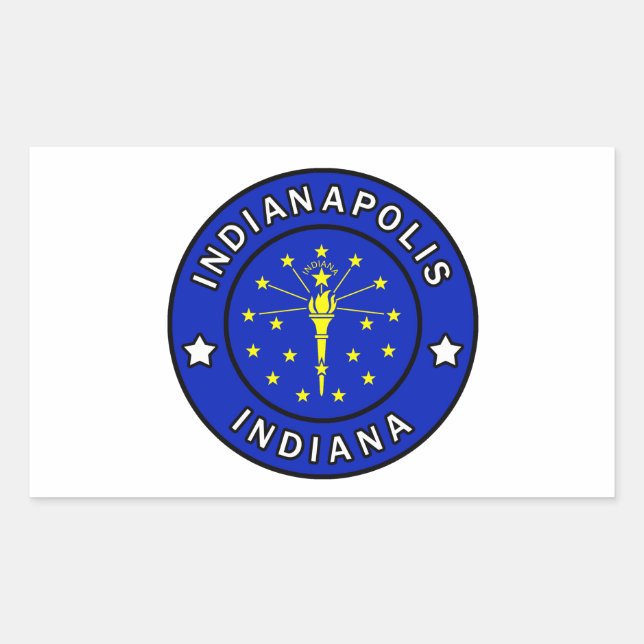 Indianapolis Indiana Rectangular Sticker (Front)