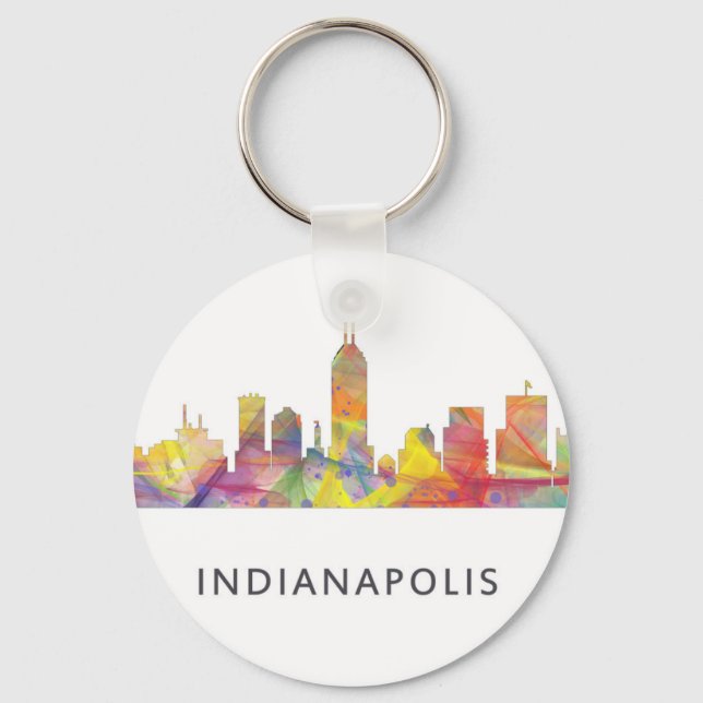 INDIANAPOLIS, INDIANA SKYLINE WB1 - KEY RING (Front)